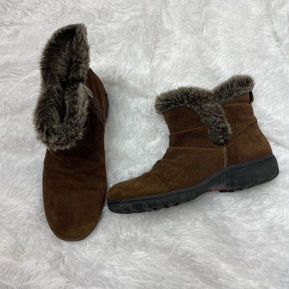 Khombu Shoes - Khombu brown zip up winter bootie brown 8